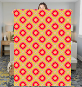 Cozy Chevron Elegance Sherpa blanket on couch